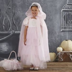 Pottery Barn Pink Princess costume W/Cape size 7/8 NWT